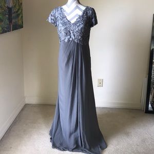 Gray mother of the bride dress